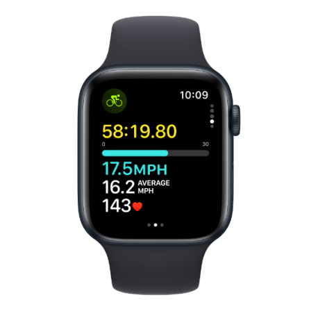 Смарт-часы Apple Watch SE 2 GPS 44mm Midnight Aluminium Case with Midnight Sport Band M/L (MRE93) фото №5