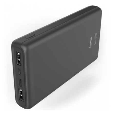 Мобильная батарея Hama ALU15HD (15000мАч, темно-сірий)
