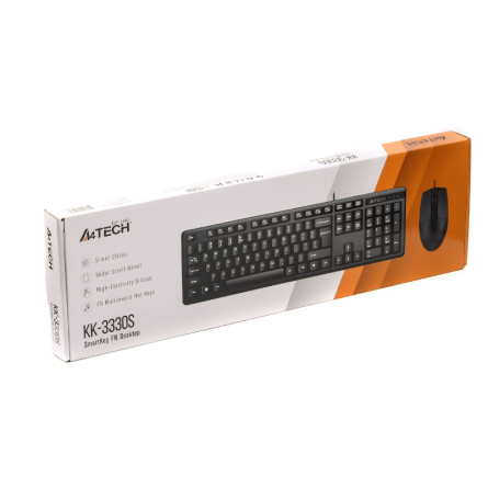 Клавіатура   мишка A4Tech KK-3330S Black фото №2