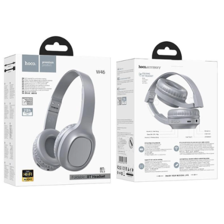 Наушники Hoco W46 Charm BT headset Light Blue Gray фото №3