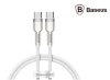 Baseus Cafule Series Metal Data Cable Type-C to Type-C (CATJK-C02) 100W 1m White
