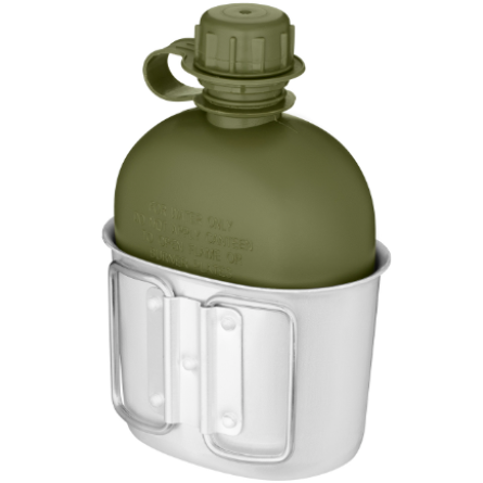 Фляга 2E у чохлі Flask WB01 1л, з кружкою для їжі (2E-TACFWB01-ODGN) фото №10