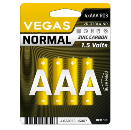 Батарейки Vegas VR-03BL4-NR