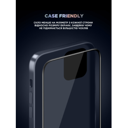Защитное стекло Armorstandart Supreme Plus Black Icon Apple iPhone 13 (ARM68073) фото №5