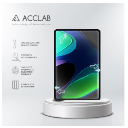 Защитное стекло ACCLAB Full Glue Xiaomi Pad 6 11'' (1283126578007) фото №3