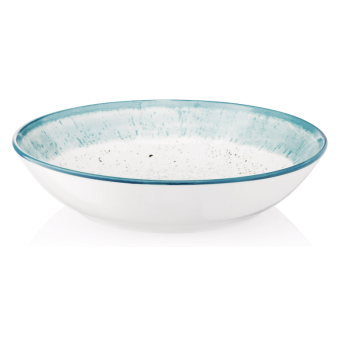Зображення Тарілка Ardesto супова Siena 20 см біло-блакитна (AR2920SWB)