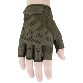 Изображение Тактичні рукавиці 2E безпалі, M, зелені (2E-TACTGLOSUM-M-OG)