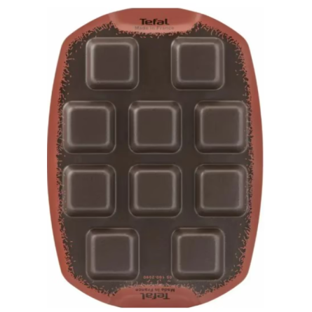 Форма для выпекания Tefal PerfectBake, 10 форм, квадратний, 21х29см, алюміній, коричневий фото №4