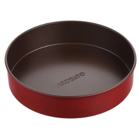 Форма для випікання Ardesto Golden Brown, 24х5см, вуглецева сталь, кругла, коричнево-червоний