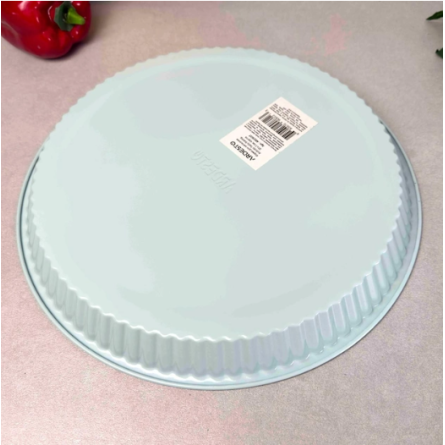 Форма для випікання Ardesto Tasty baking 30*3 см кругла, сірий,голубий, вуглецева сталь фото №3