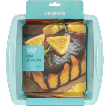 Форма для выпекания Ardesto Tasty baking, 26х25х6см, силікон, прямокутна, блакитний фото №3