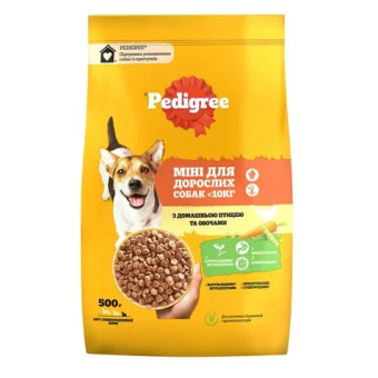 Зображення Сухий корм для собак Pedigree для малих порід з птицею та овочами 500 г (5998749143360)