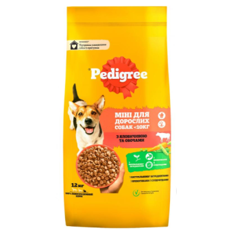 Изображение Сухий корм для собак Pedigree для малих порід з яловичиною та овочами 12 кг (5998749120910)