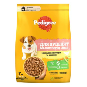 Изображение Сухий корм для собак Pedigree для цуценят малих порід з птицею та овочами 7 кг (5998749145210)