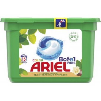 Зображення Капсули для прання Ariel Pods Все-в-1 Масло Ши 15 шт. (8001090993229)