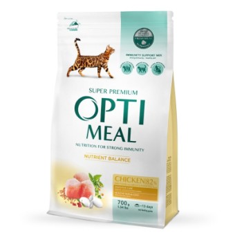 Зображення Сухий корм для котів Optimeal зі смаком курки 700 г (4820215364676)