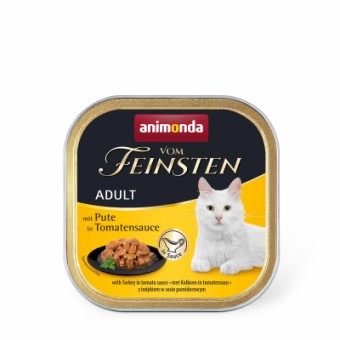 Изображение Вологий корм для котів Animonda Vom Feinsten Adult індичка в томаті 100 г (4017721833608)