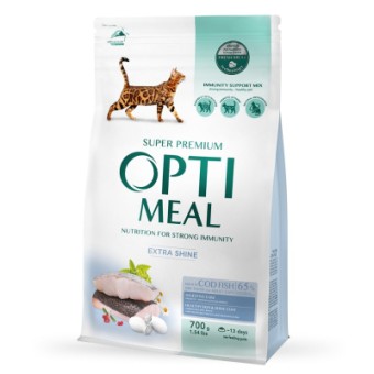 Зображення Сухий корм для котів Optimeal зі смаком тріски 700 г (4820215364447)