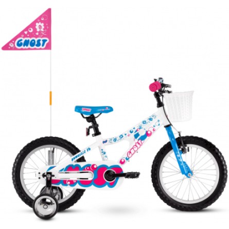 Велосипед дитячий Ghost Powerkid 16" 2021 біло-синьо-рожевий (18PK1008)