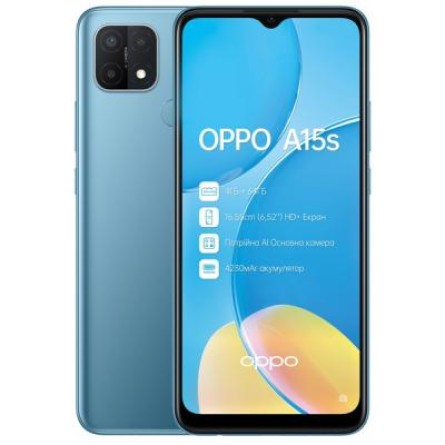 Смартфон Oppo A15s 4/64Gb Blue фото №11