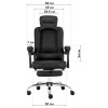 Офісне крісло GT Racer X-8003 Black фото №11