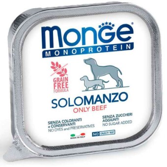 Изображение Консерва для собак Monge Dog Solo 100% говядина 150 г (8009470014403)