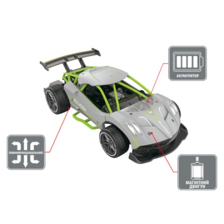Радиоуправляемая игрушка Sulong Toys Speed racing drift – Aeolus (серый, 1:16) (SL-284RHG) фото №3