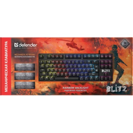 Клавиатура Defender Blitz GK-240L Black (45240) фото №7