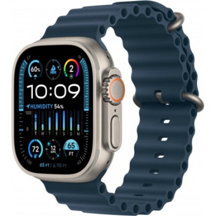 Смарт-годинник Apple Watch Ultra 2 GPS   Cellular, 49mm Titanium Case with Blue Ocean Band (MREG3UL/A)