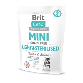 Изображение Сухий корм для собак Brit Care GF Mini Light & Sterilised 400 г (8595602521074)