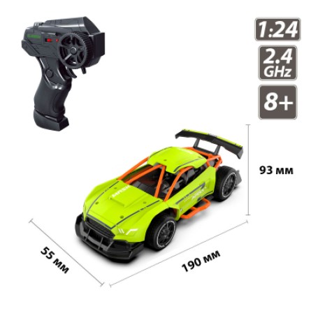 Радиоуправляемая игрушка Sulong Toys Speed racing drift – Mask (зеленый, 1:24) (SL-290RHGR) фото №5