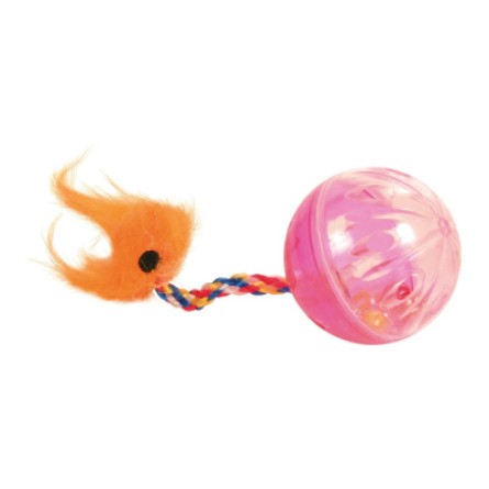 Іграшки для котів Trixie М'ячики шорсткі з хвостом 4 см 2 шт (4011905041650)