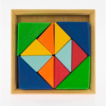 Изображение Конструктор nic Конструктор  деревянный Разноцветный треугольник (NIC523345)