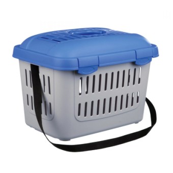 Изображение Переноска для тварин Trixie Midi-Capri 44х33х32 см до 5 кг (синя із сірим) (4011905039794)