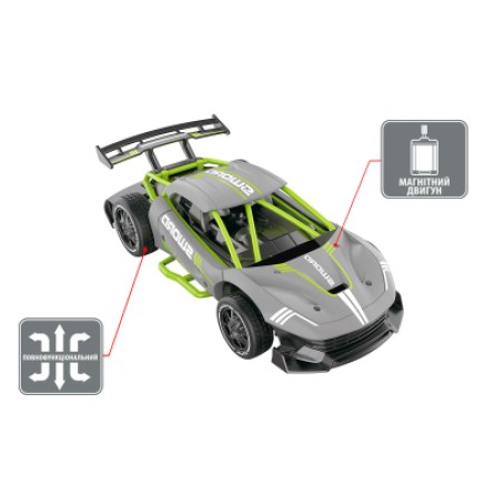 Радиоуправляемая игрушка Sulong Toys Speed racing drift – Sword (серый, 1:24) (SL-289RHG) фото №3
