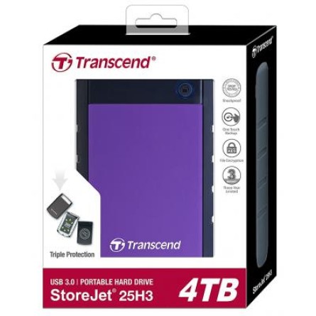 Внешний жесткий диск Transcend 2.5" 4TB  (TS4TSJ25H3P) фото №4