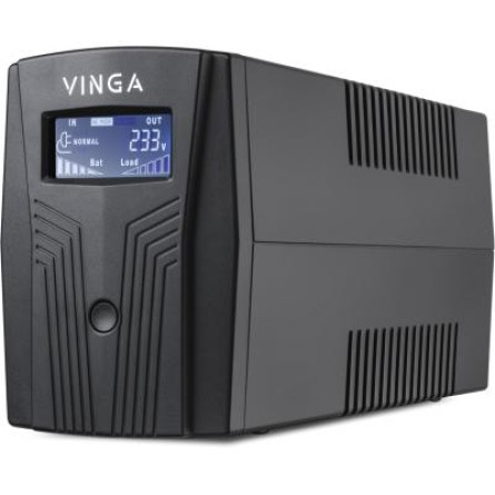 Джерело безперебійного живлення Vinga LCD 600VA plastic case with USB (VPC-600PU)