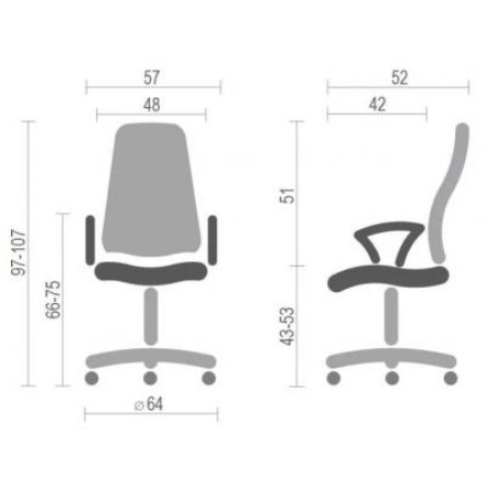 Офісне крісло АКЛАС Тета CH PR Черное (12472) фото №6