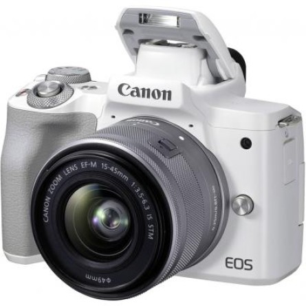 Цифровая фотокамера Canon EOS M50 Mk2   15-45 IS STM Kit White (4729C028) фото №5