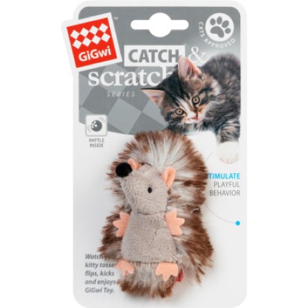 Іграшки для котів GiGwi Catch&scratch Їжачок з брязкальцем 7 см (75029) фото №2