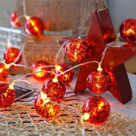 Гирлянда Colorway Светодиодная Christmas lights ball 6 см 10 LED 1.5 м USB Red (CW-MC-LB10U)