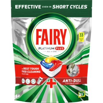 Таблетки для посудомийної машини Fairy Platinum Plus All in One Lemon 33 шт. (8001841956541)
