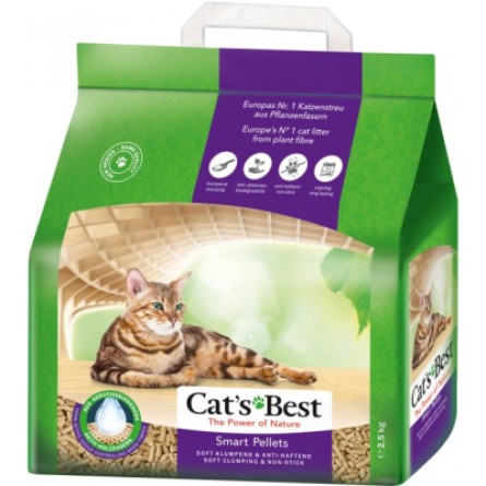 Наповнювач для туалету Cats Best Smart Pellets Деревний комкуючий 2.5 кг (5 л) (4002973202135)