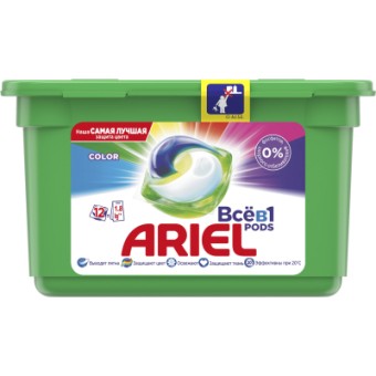 Зображення Капсули для прання Ariel Pods Все-в-1 Color 12 шт. (4015600949747)