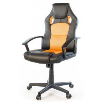 Зображення Офісне крісло АКЛАС Анхель PL TILT чёрно-оренжевый (20994)