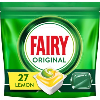 Зображення Таблетки для посудомийної машини Fairy Original All in One Lemon 27 шт. (8006540726891)