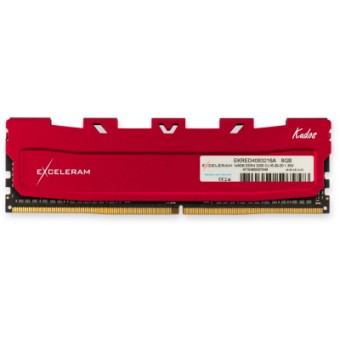 Зображення Модуль пам'яті для комп'ютера Exceleram DDR4 8GB 3200 MHz Kudos Red  (EKRED4083216A)