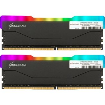 Зображення Модуль пам'яті для комп'ютера Exceleram DDR4 32GB (2x16GB) 3600 MHz RGB X2 Series Black  (ERX2B432369CD)