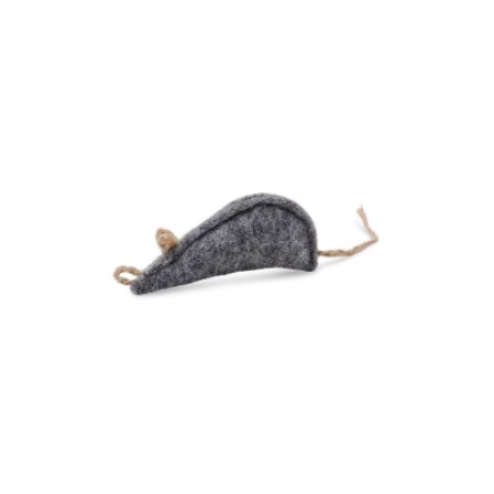 Іграшки для котів Природа Мишка сіра "Шустрик" 10 x 4 см (повсть) (4823082409600)
