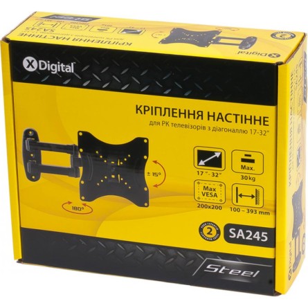 Кріплення ТВ X-Digital STEEL SA245 Black
